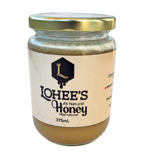 unpasteurized honey, raw honey, 375 ml or 500g raw honey